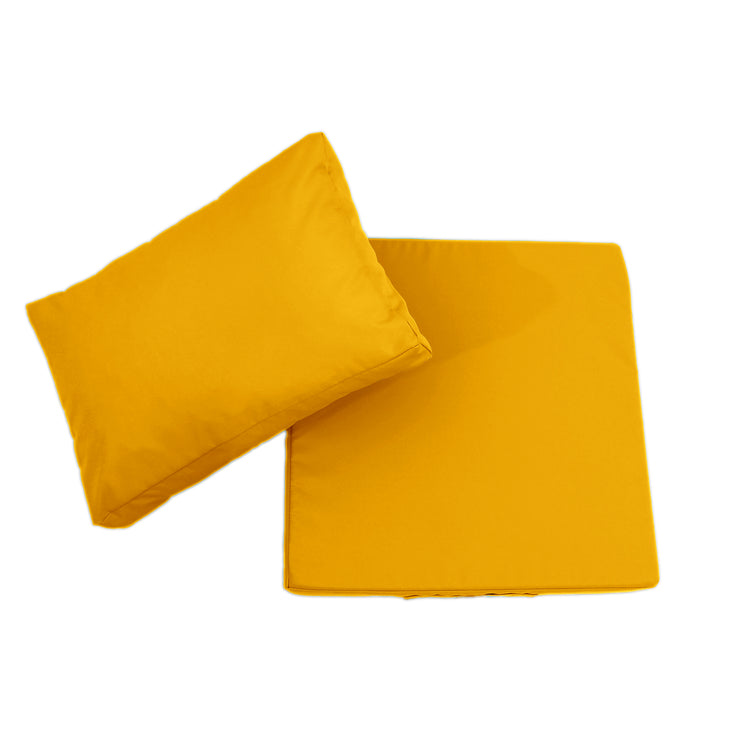 Coussins pour salon de jardin déhoussable 50x60cm Jaune - Deco-arts.fr