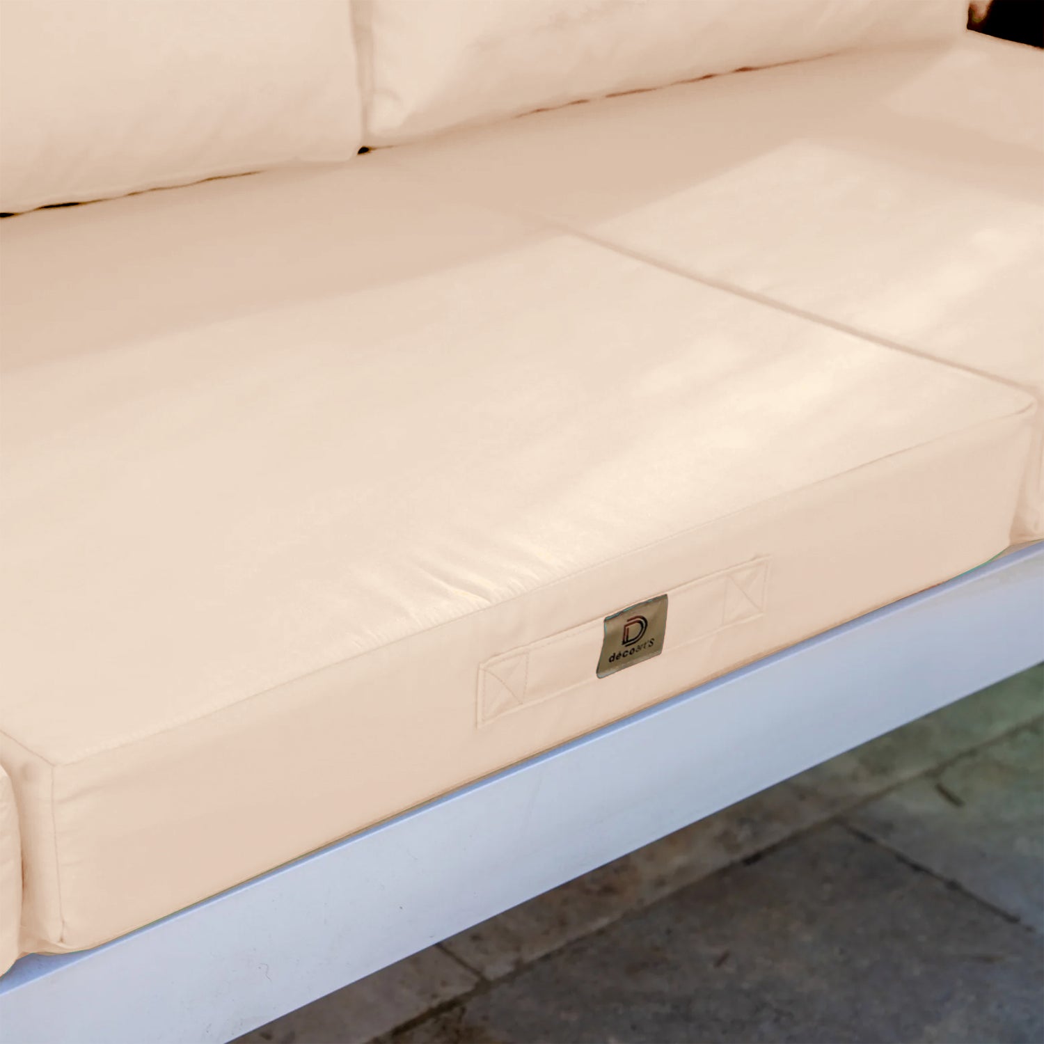 Coussins pour salon de jardin déhoussable 60x60cm Beige - Deco-arts.fr