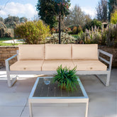 Coussins pour salon de jardin déhoussable 60x60cm Beige - Deco-arts.fr