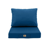Coussins pour salon de jardin déhoussable 50x60cm Bleu pétrole - Deco-arts.fr