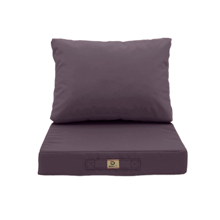 Coussins pour salon de jardin déhoussable 60x70cm Gris carbone - Deco-arts.fr