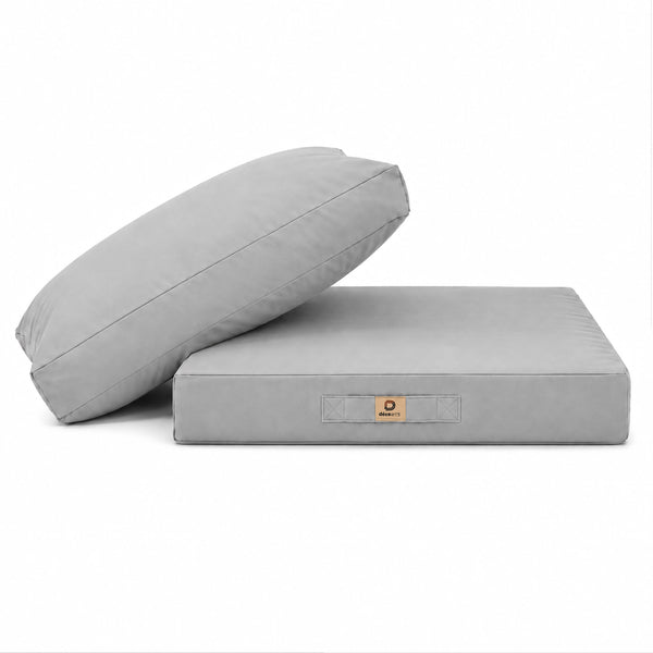 Conjunto de Cojines para Salón de Jardín 60x70 Gris Guijarro - Con Funda Extraíble & Anti-UV (Asiento + Respaldo)
