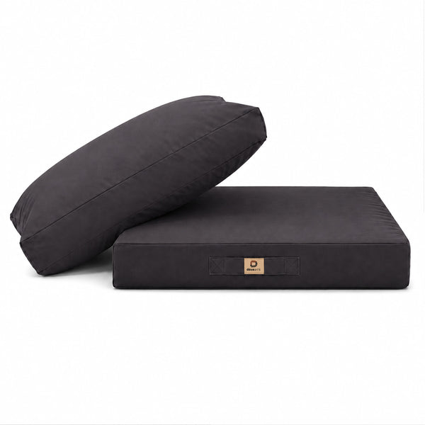 Conjunto de Cojines para Salón de Jardín 60x70 Gris Carbón - Con Funda Extraíble & Anti-UV (Asiento + Respaldo)