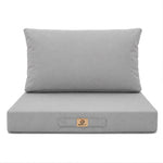 Conjunto de Cojines para Salón de Jardín 60x70 Gris Guijarro - Con Funda Extraíble & Anti-UV (Asiento + Respaldo)