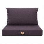 Conjunto de Cojines para Salón de Jardín 60x70 Gris Carbón - Con Funda Extraíble & Anti-UV (Asiento + Respaldo)