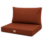 Conjunto de Cojines para Salón de Jardín 60x70 Terracota - Con Funda Extraíble & Anti-UV (Asiento + Respaldo)