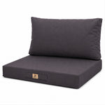 Conjunto de Cojines para Salón de Jardín 60x70 Gris Carbón - Con Funda Extraíble & Anti-UV (Asiento + Respaldo)