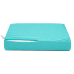 Conjunto de Cojines para Salón de Jardín 60x70 Azul Caribe - Con Funda Extraíble & Anti-UV (Asiento + Respaldo)