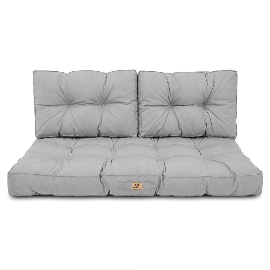 Conjunto de Cojines Acolchados para Banqueta 100x50 Gris Guijarro, certificado OEKO-TEX