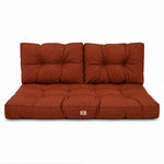 Ensemble Coussins Capitonné Banquette 100x50 Terracotta - Épais 15cm (1 Assise + 2 Dossiers)