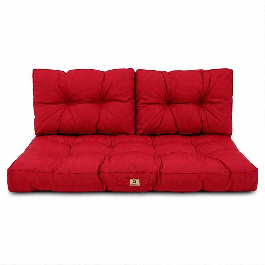 Conjunto de Cojines Acolchados para Banqueta 120x60 Rojo, certificado OEKO-TEX