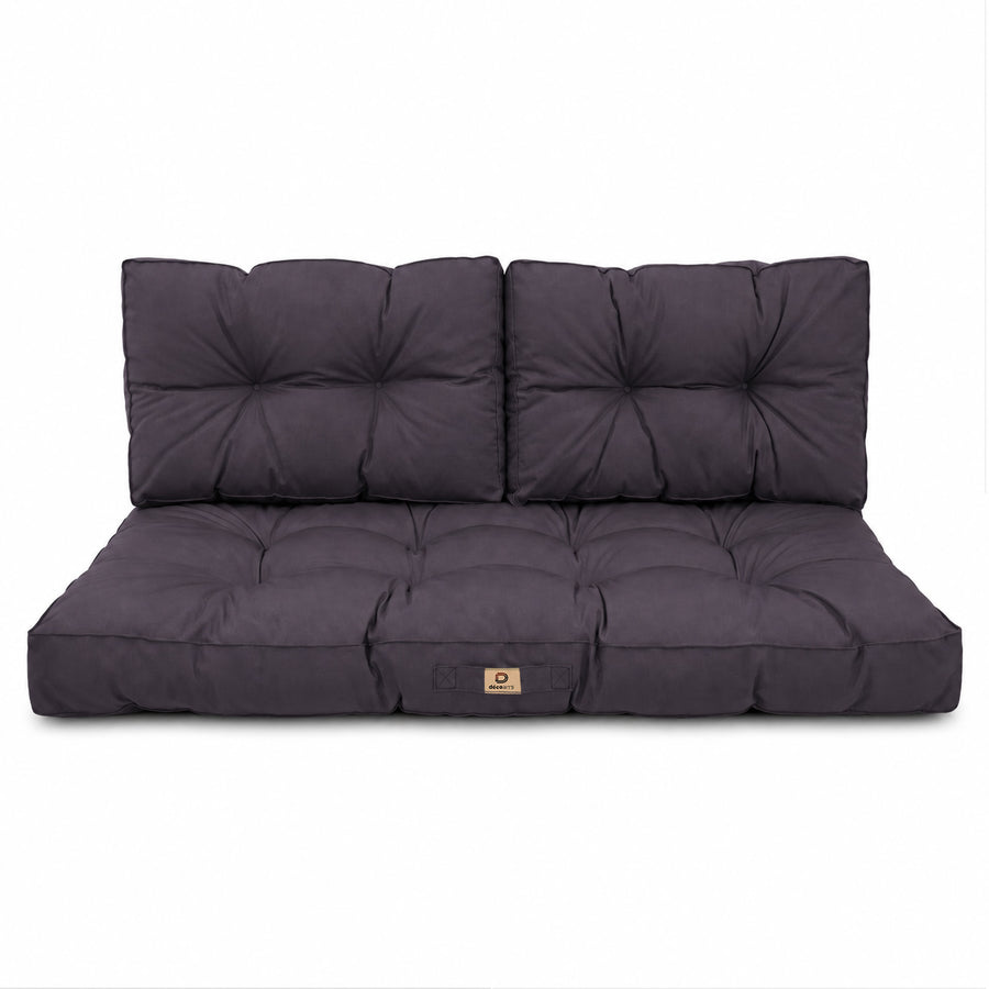 Conjunto de Cojines Acolchados para Banqueta 120x60 Gris Carbón, certificado OEKO-TEX