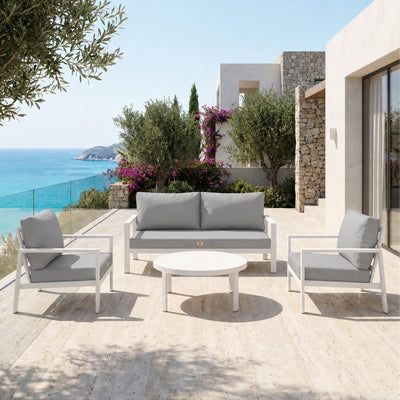 Conjunto de Cojines para Salón de Jardín 60x70 Gris Guijarro - Con Funda Extraíble & Anti-UV (Asiento + Respaldo)