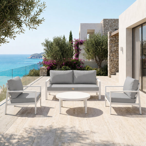 Conjunto de Cojines para Salón de Jardín 60x70 Gris Guijarro - Con Funda Extraíble & Anti-UV (Asiento + Respaldo)