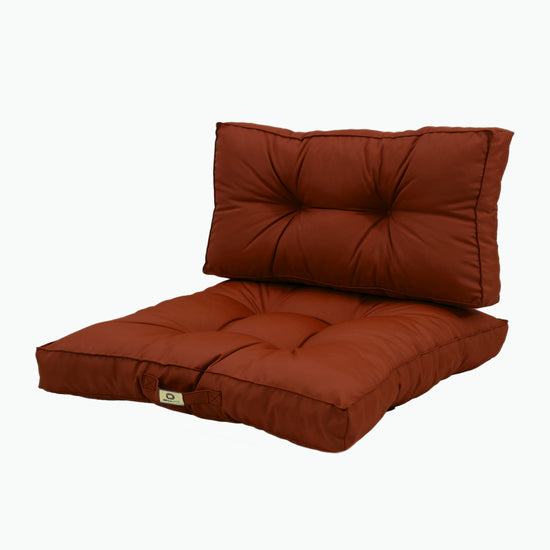 Coussins pour salon de jardin capitonné 60x60cm Terracotta - Deco-arts.fr
