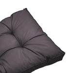 Coussins capitonnés gris carbone 50x50cm, épais 15cm et moelleux pour fauteuils et canapés, déco élégante et confortable.