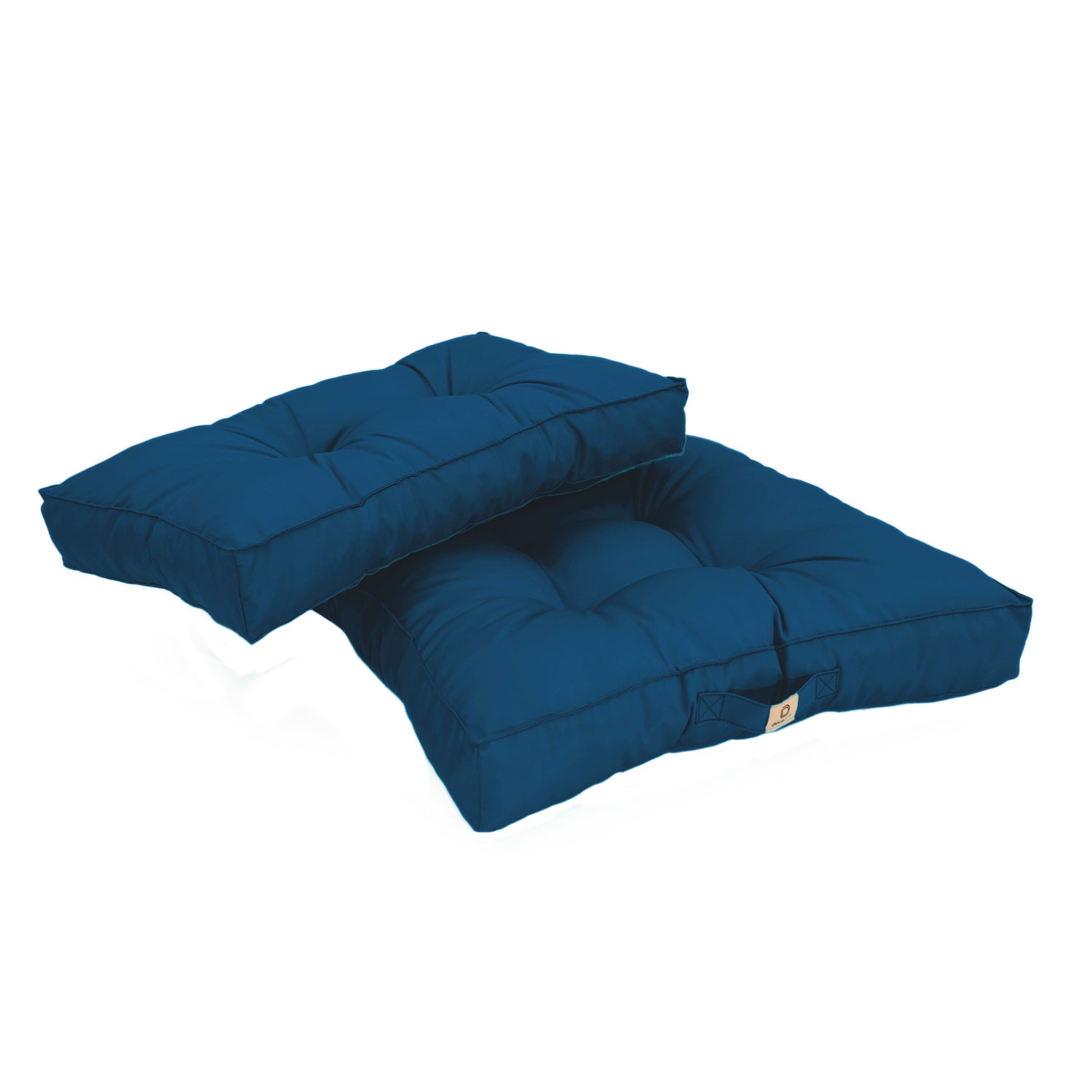 Coussins pour salon de jardin capitonné 60x60cm Bleu pétrole - Deco-arts.fr