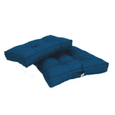 Coussins pour salon de jardin capitonné 60x60cm Bleu pétrole - Deco-arts.fr