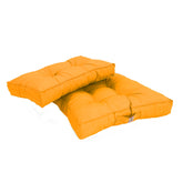 Coussins pour salon de jardin capitonné 60x60cm jaune - Deco-arts.fr