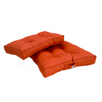 Coussins pour salon de jardin capitonné 50x50cm orange - Deco-arts.fr