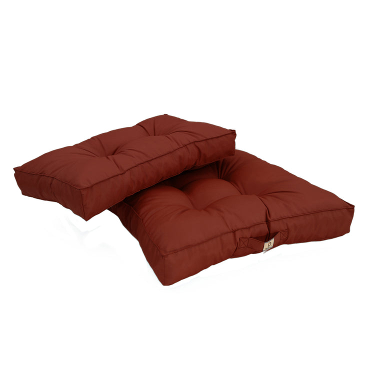 Coussins pour salon de jardin capitonné 50x50cm Terracotta - Deco-arts.fr