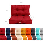 Ensemble Coussins Capitonné 50x50 Rouge - Épais 15cm & Moelleux (Assise + Dossier)