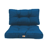 Coussins pour salon de jardin capitonné 60x60cm Bleu pétrole - Deco-arts.fr