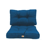 Coussins pour salon de jardin capitonné 50x50cm Bleu petrole - Deco-arts.fr