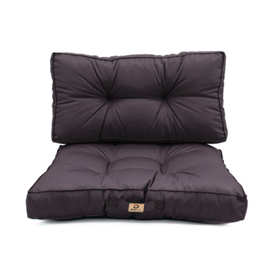 Ensemble de coussins capitonnés gris carbone 60x60cm, épais 15cm, moelleux pour fauteuils et canapés, Deco-arts.fr