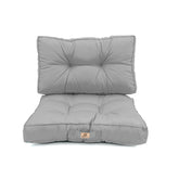 Coussins pour salon de jardin capitonné 50x50cm gris galet - Deco-arts.fr