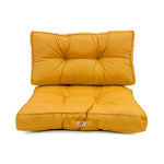 Coussins pour salon de jardin capitonné 60x60cm jaune - Deco-arts.fr