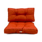 Coussins pour salon de jardin capitonné 60x60cm orange - Deco-arts.fr