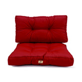 Coussins pour salon de jardin capitonné 60x60cm rouge - Deco-arts.fr