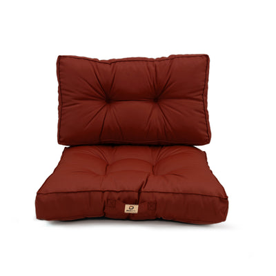 Ensemble de coussins capitonnés terracotta 50x50 cm, épais et moelleux pour fauteuils et canapés, style décor Deco-arts.fr