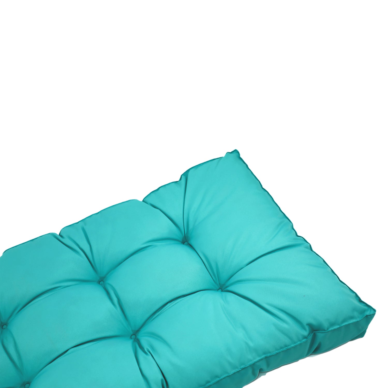 Coussins pour salon de jardin capitonné 100x50cm Bleu caraibes - Deco-arts.fr