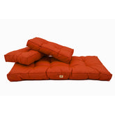 Coussins pour salon de jardin capitonné 100x50cm orange - Deco-arts.fr