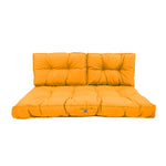 Coussins pour salon de jardin capitonné 120x60cm jaune - Deco-arts.fr