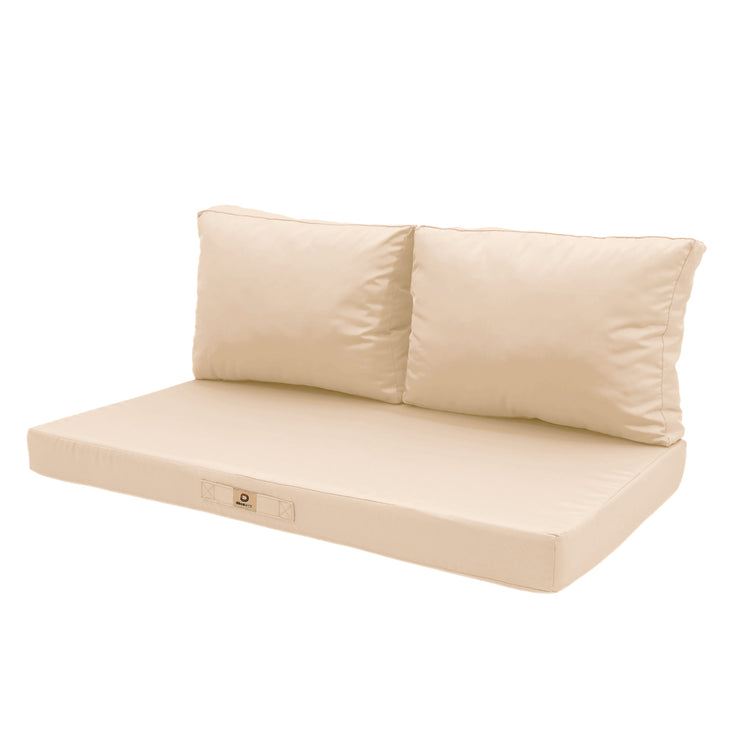 Coussins pour salon de jardin déhoussable 100x50cm Beige - Deco-arts.fr
