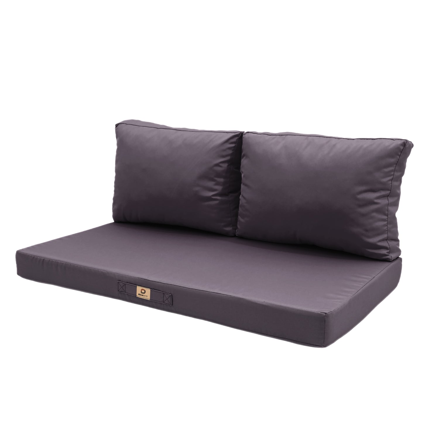 Coussins pour salon de jardin déhoussable 120x60cm Gris carbone - Deco-arts.fr
