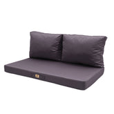 Coussins pour salon de jardin déhoussable 120x60cm Gris carbone - Deco-arts.fr