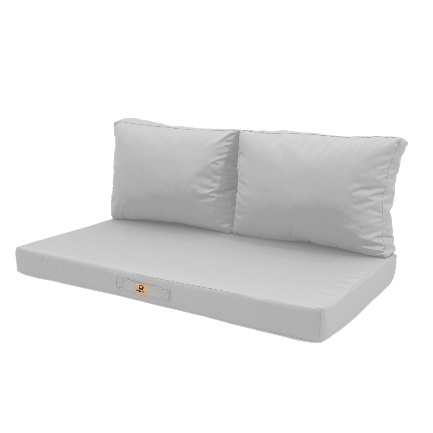 Coussins pour salon de jardin déhoussable 120x60cm Gris galet - Deco-arts.fr