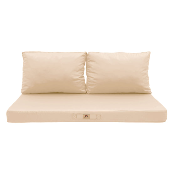 Coussins pour salon de jardin déhoussable 100x50cm Beige - Deco-arts.fr