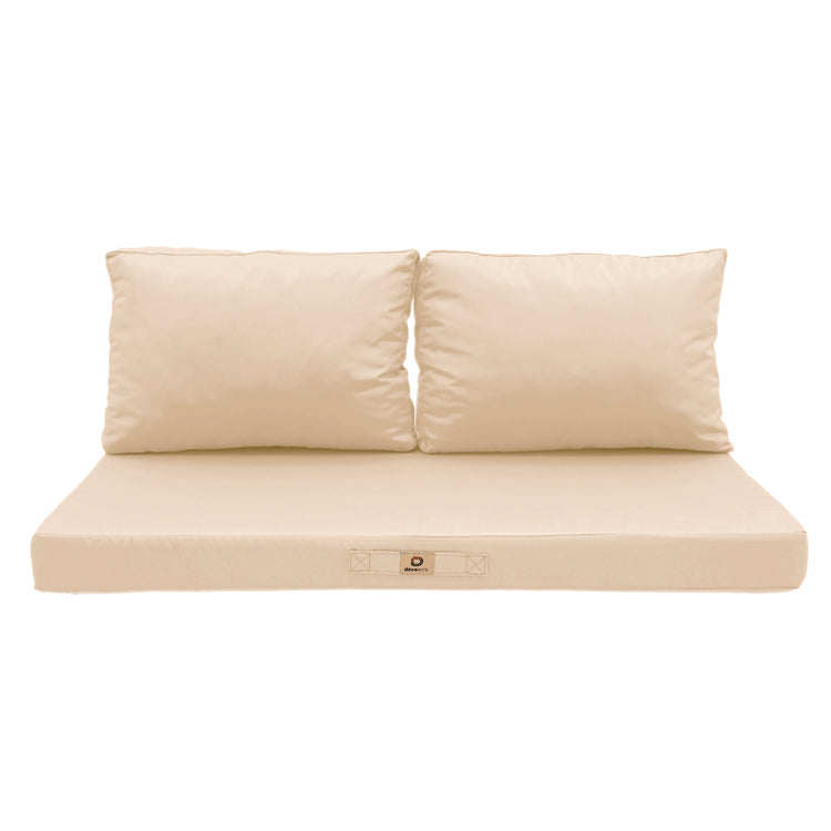 Coussins pour salon de jardin déhoussable 100x50cm Beige - Deco-arts.fr