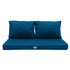 Coussins pour salon de jardin déhoussable 120x60cm Bleu pétrole - Deco-arts.fr