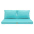 Coussins pour salon de jardin déhoussable 100x50cm Bleu caraïbes - Deco-arts.fr