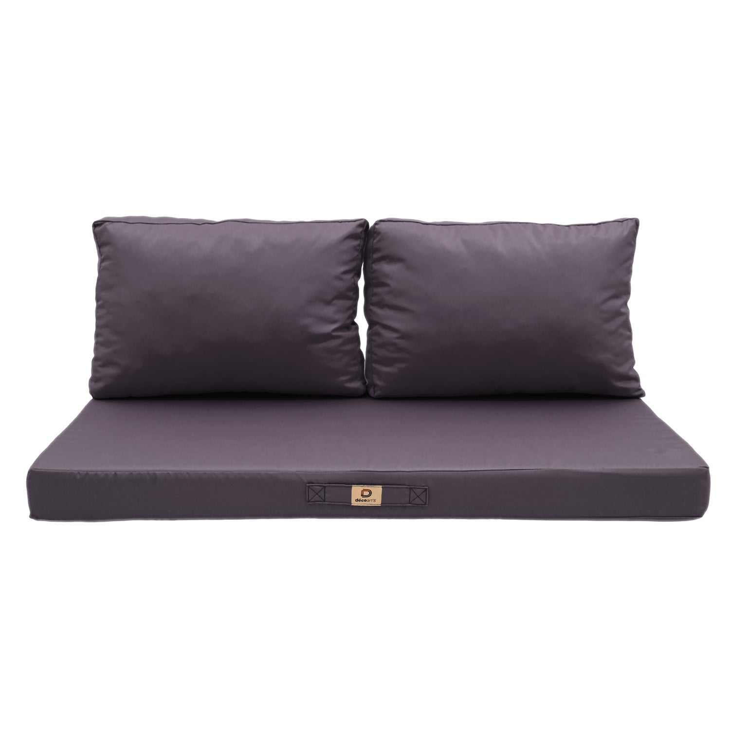 Coussins pour salon de jardin déhoussable 100x50cm Gris carbone - Deco-arts.fr