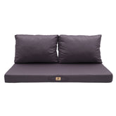 Coussins pour salon de jardin déhoussable 120x60cm Gris carbone - Deco-arts.fr