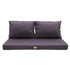 Coussins pour salon de jardin déhoussable 120x60cm Gris carbone - Deco-arts.fr