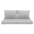 Coussins pour salon de jardin déhoussable 120x60cm Gris galet - Deco-arts.fr