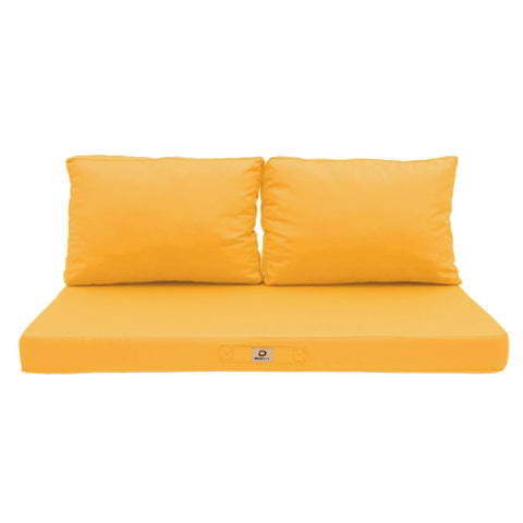 Cojines para salón de jardín desenfundables 100x50cm Amarillo